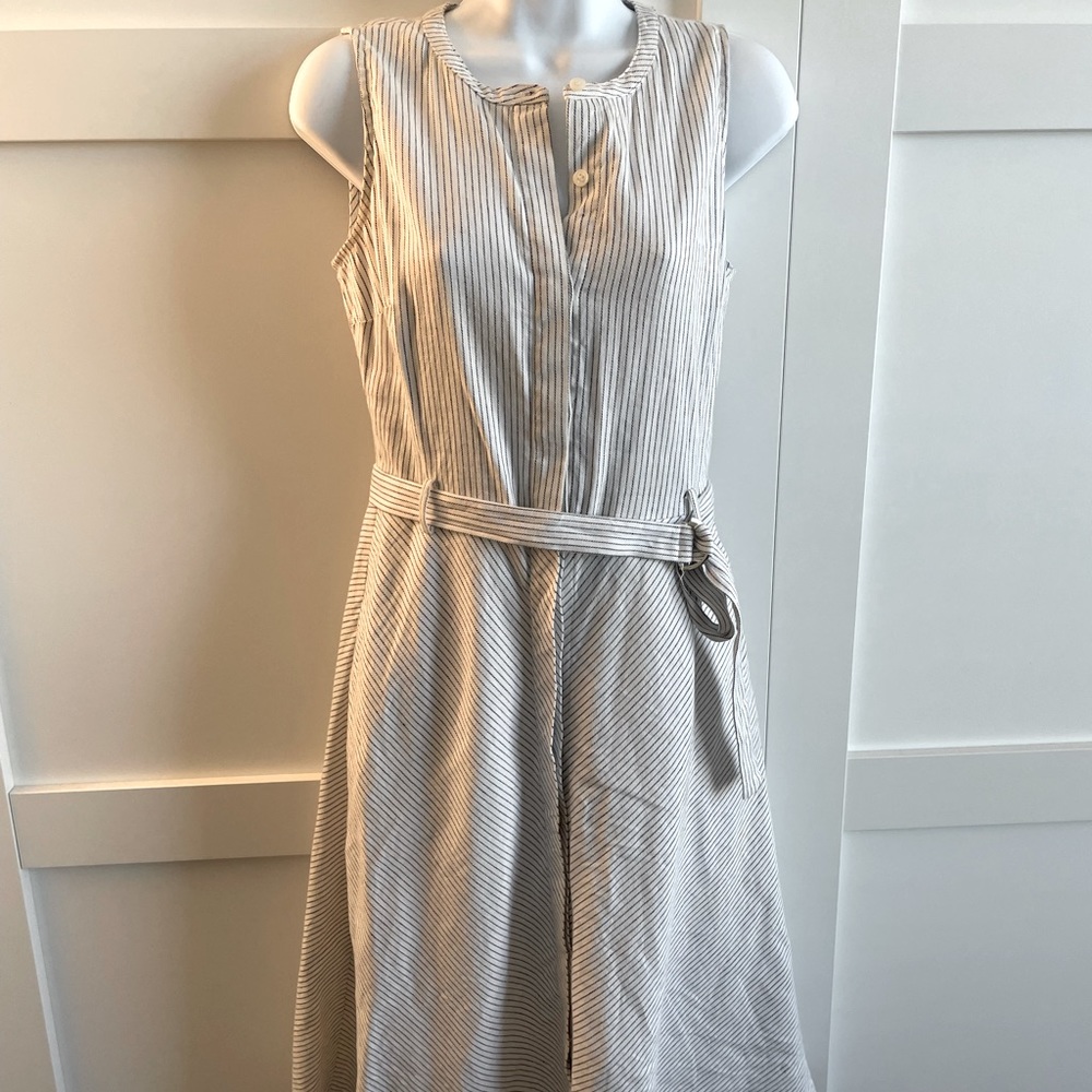 Banana Republic white blue-stripe dress / 4